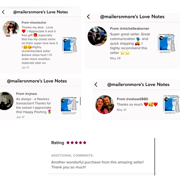 ❤️ CLEAR Bags STORAGE BAGS Self Seal OR Zip Bags inventory packing gift bag - Picture 5 of 5